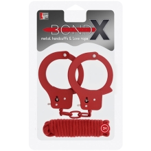 Набор для фиксации BondX Metal Cuffs & Love Rope Набор для фиксации BondX Metal Cuffs & Love Rope