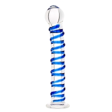 Фаллос из стекла Glas Spiral Blue Фаллос из стекла Glas Spiral Blue